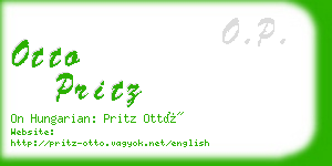 otto pritz business card
